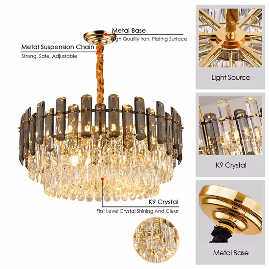 Lampadario a soffitto moderno con lampada a sospensione in vetro per villa di hotel di lusso moderna