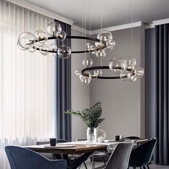 Illuminazione Tpstar Illuminazione a LED personalizzabile Decorazione domestica LED Lampadario di grandi dimensioni moderno in cristallo di lusso a LED